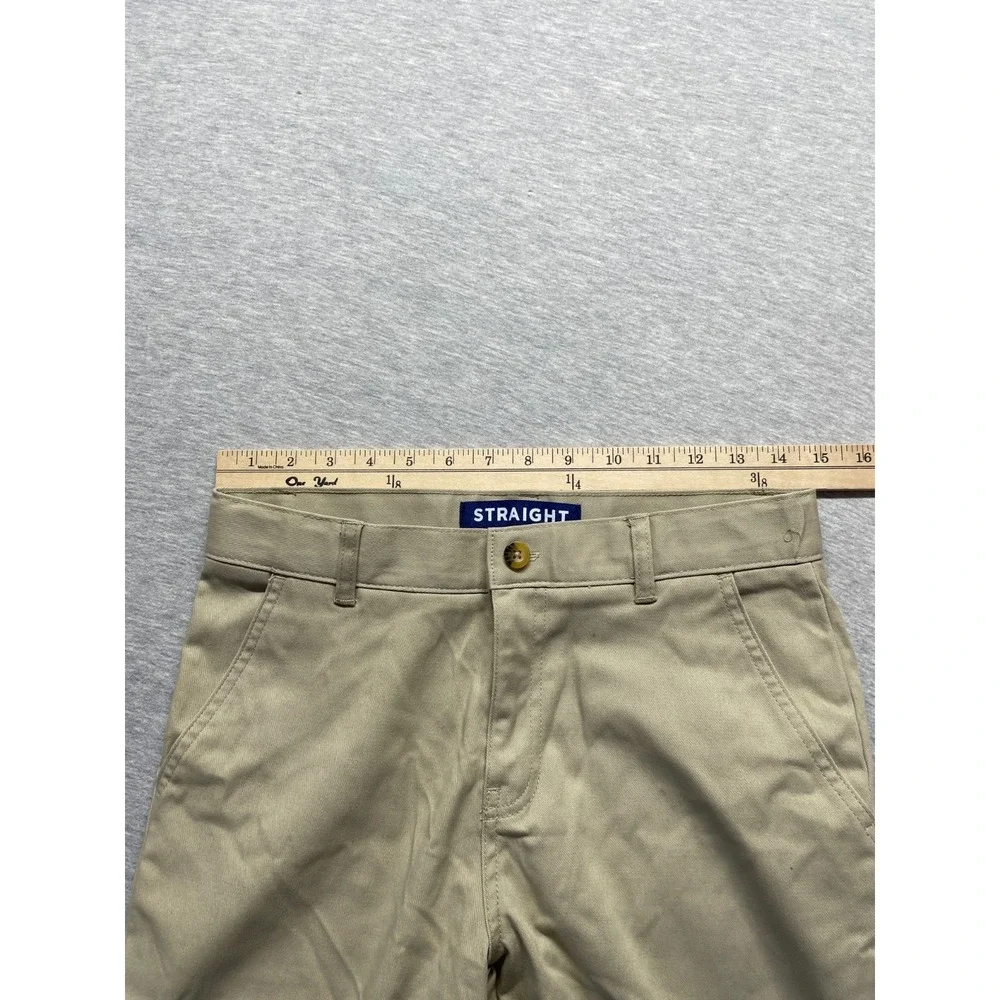 Kids Boys Chino Pants 16 Beige Cotton Straight Leg Slash Pockets Everyday Wear